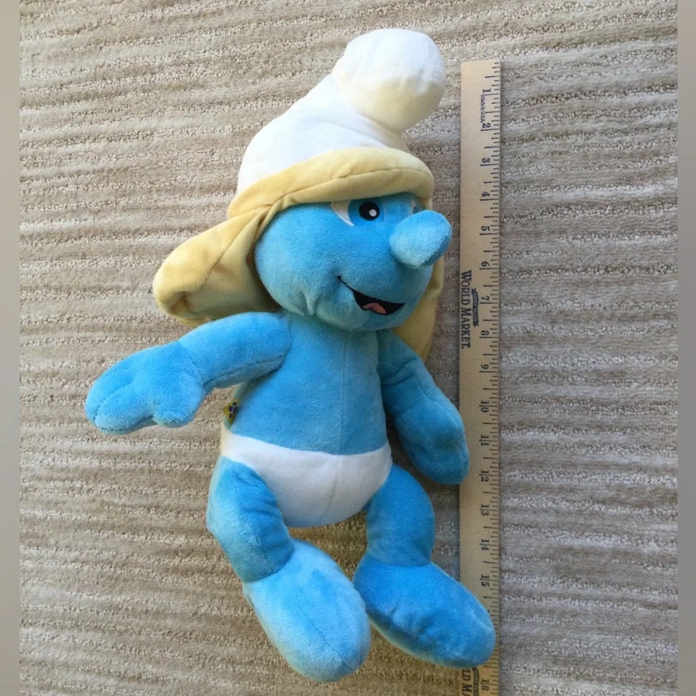 Build a Bear Blue White Smurf Movie Plush Smurfette Stuffed Animal Toy 16”